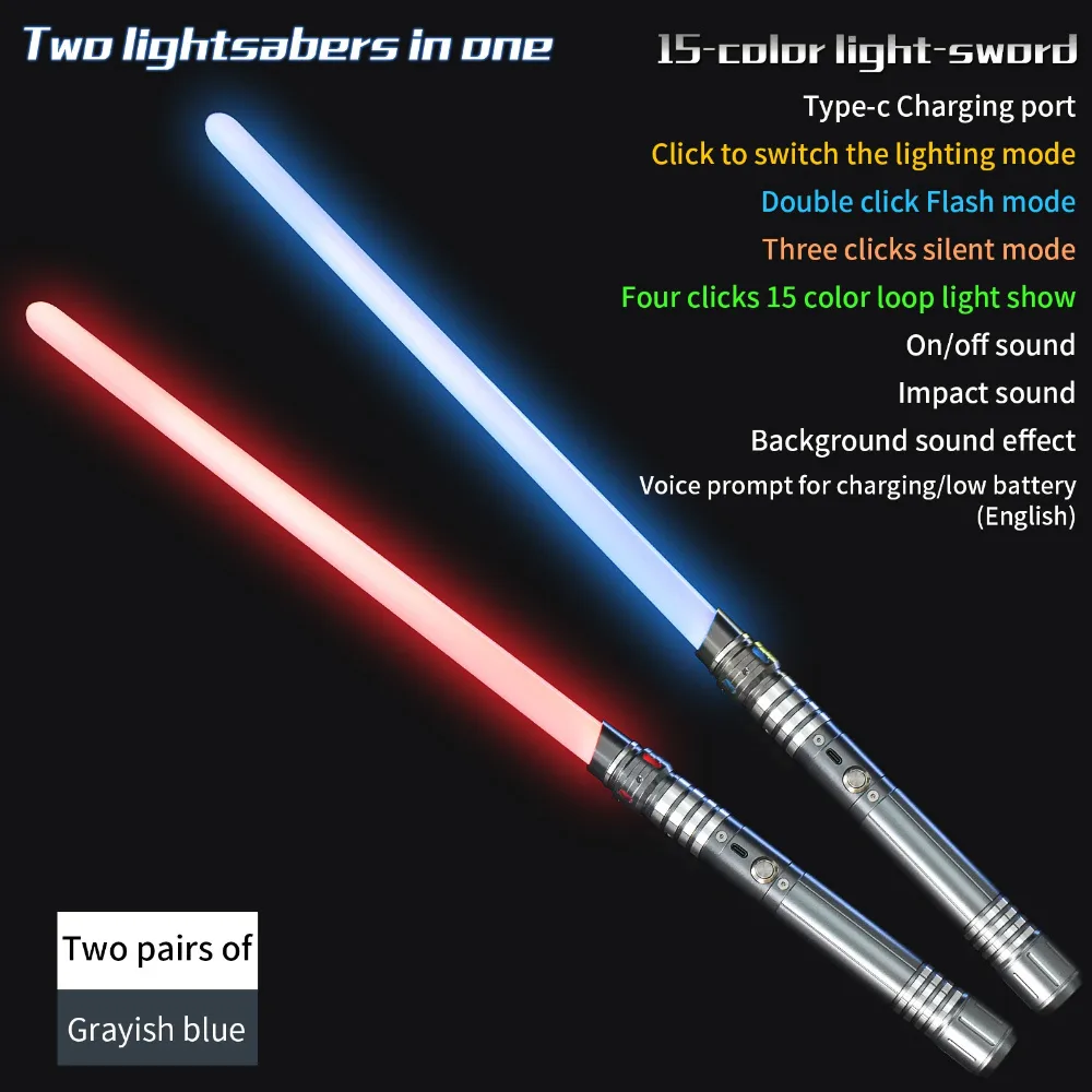Cycling Quads - 20BS-15-Color LED Light Saber Aluminum Alloy