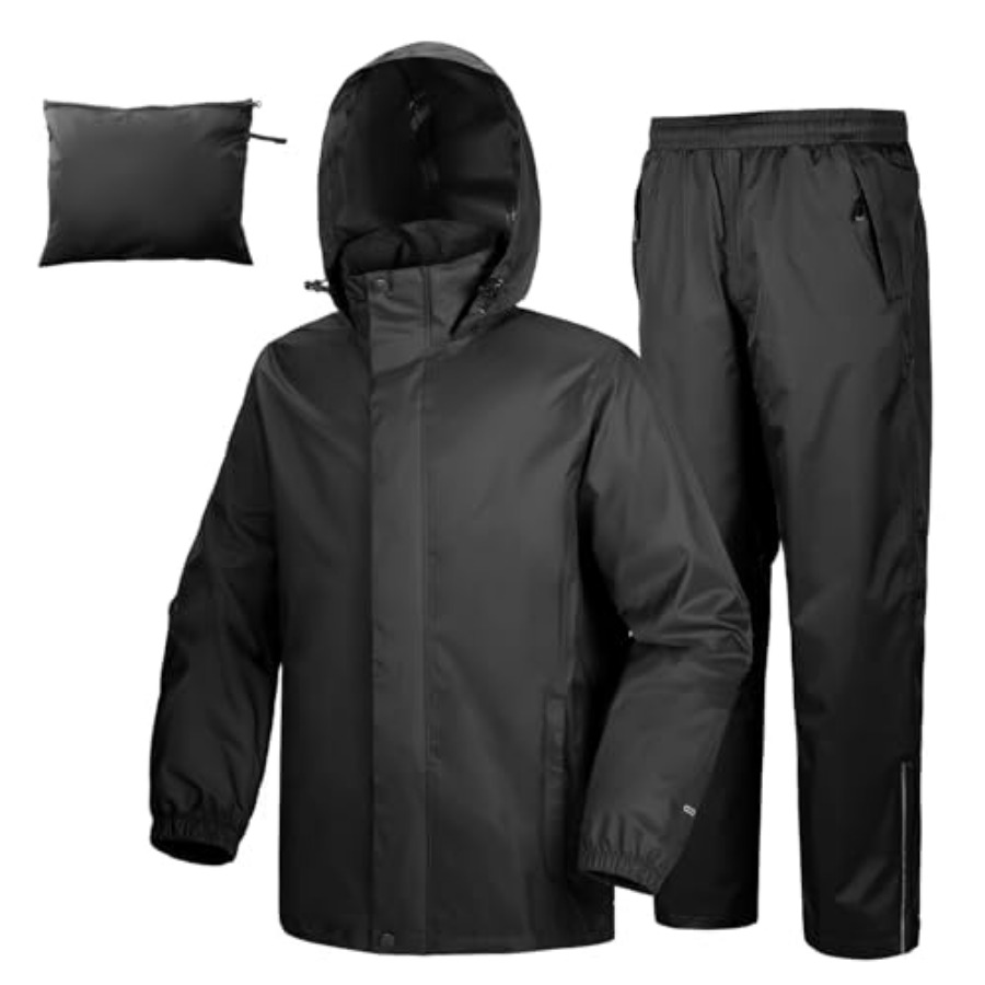 Cycling Gears - 33, 000ft Men's Rain Suit Packable