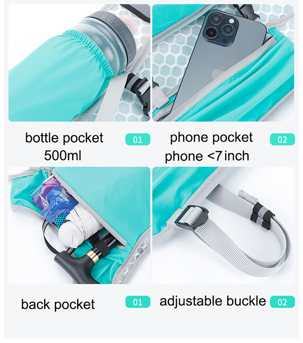 Cycling Gear Holder - Lightweight Running Vest Phone Holder with