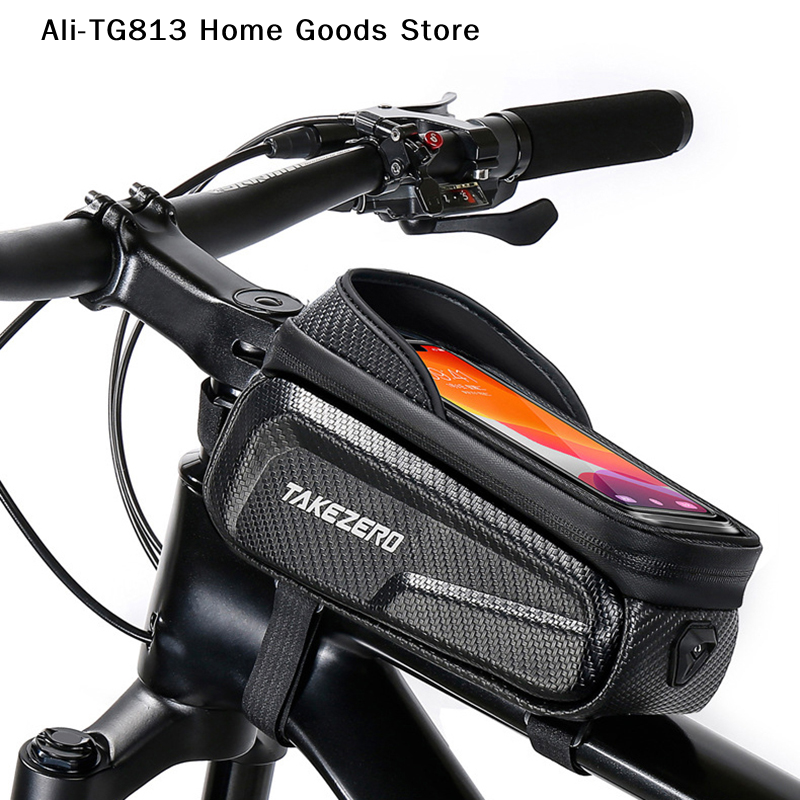 Cycling Gear Travel Bag - [TG813]Bicycle Bag Front Tube Touch Screen