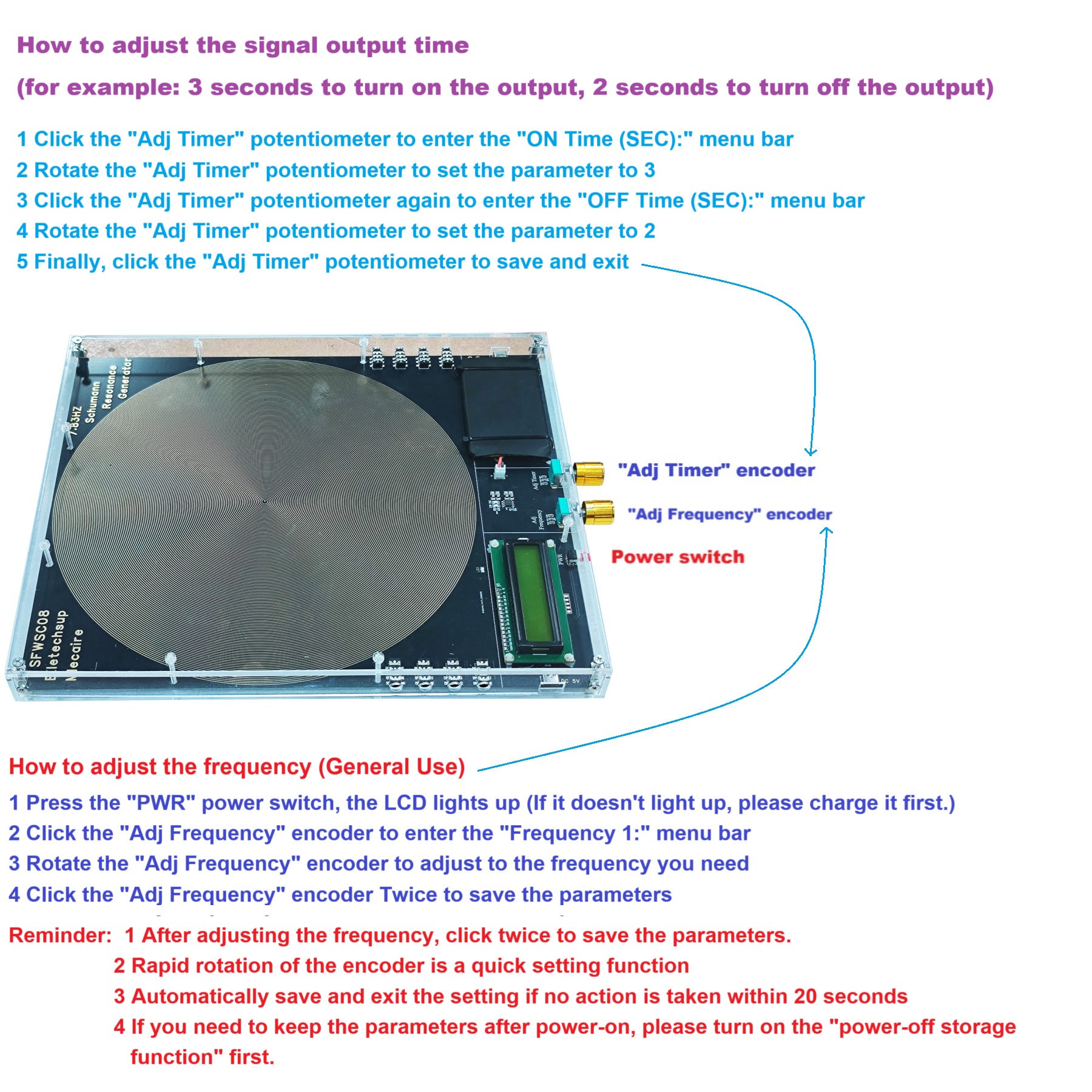 Cycling Quads - 8CH 250MM Huge Antenna Schumann Resonance