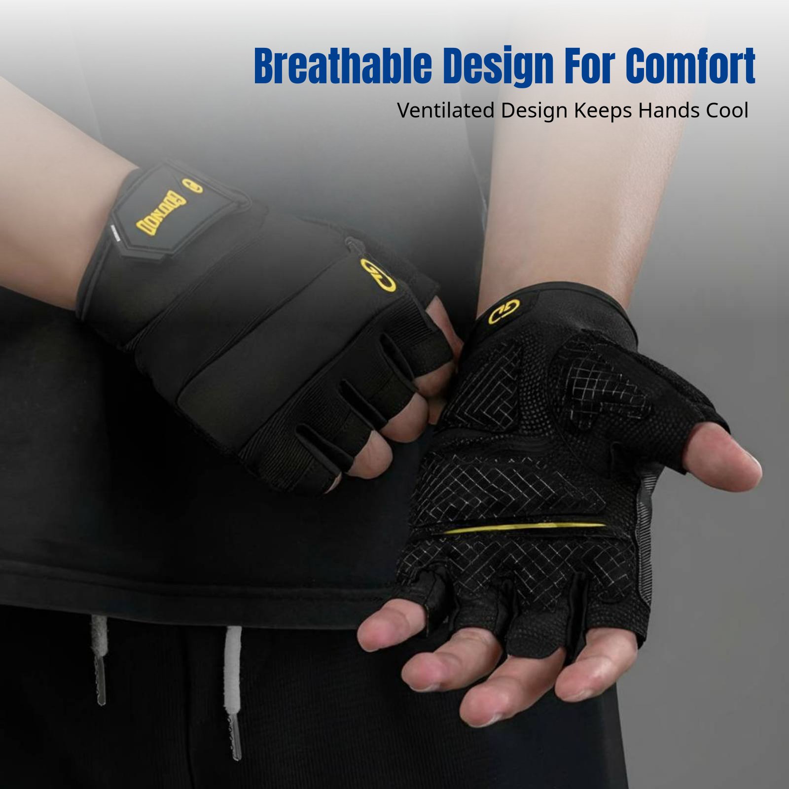 Cycling Glove - Half Finger Sports Gloves, Thickened Non-Slip,