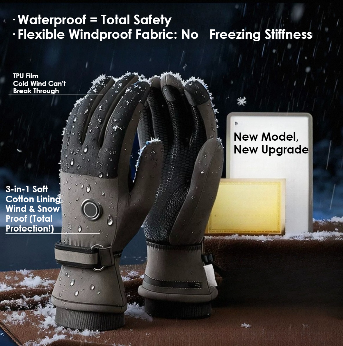 Cycling Glove - New Upgraded Graphene Heating Smart Electric