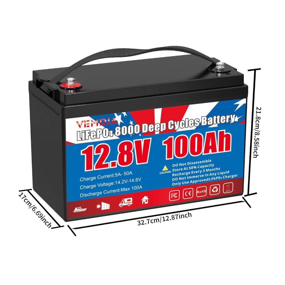 12.8V 100Ah LiFePO4 Battery Bu - Cycling Gears 리뷰 및 가격