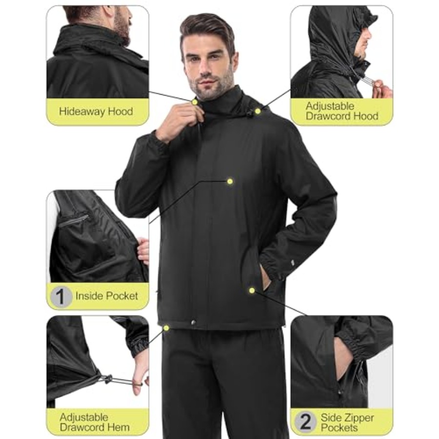 33, 000ft Men's Rain Suit Pack - Cycling Gears 리뷰 및 가격