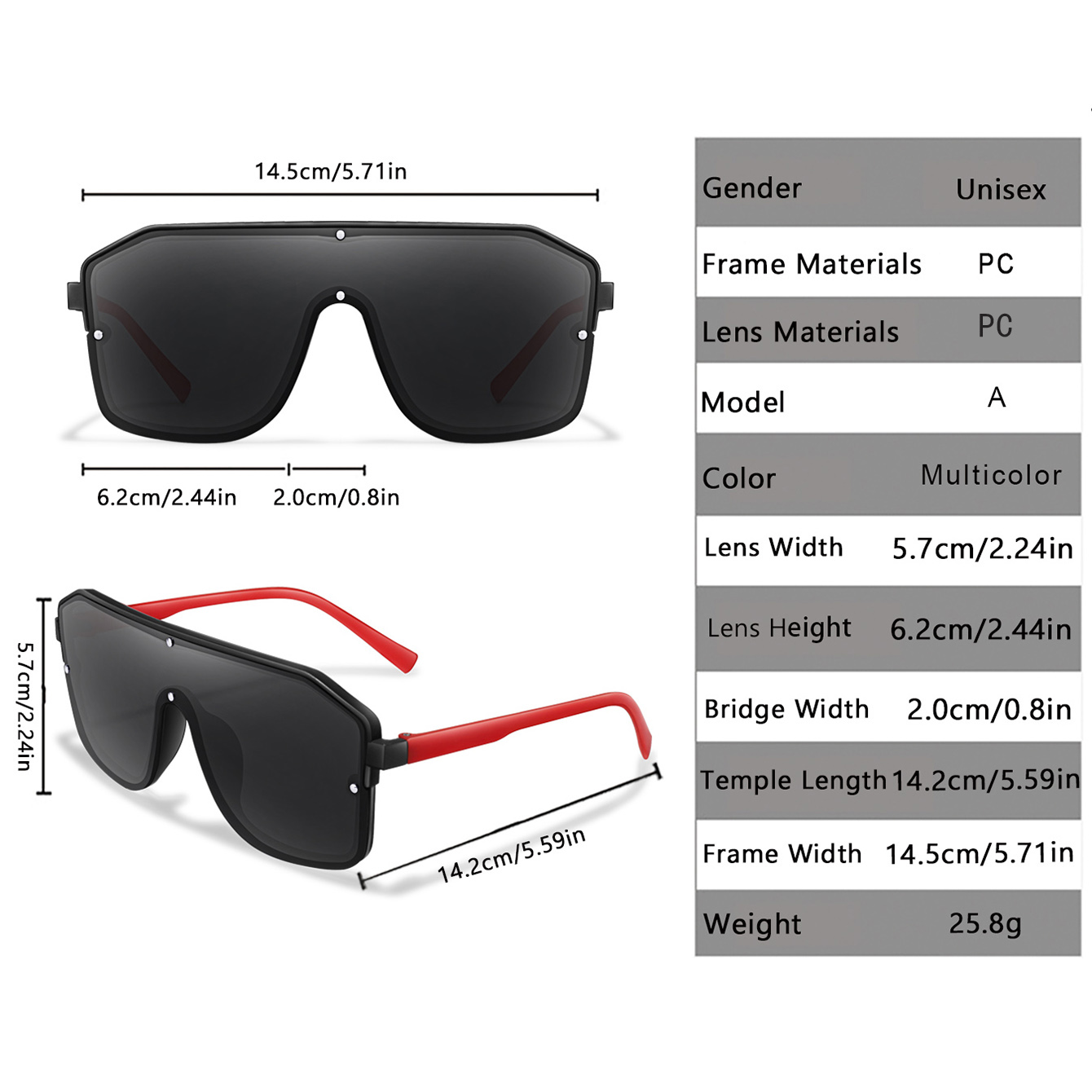 New Brand Square Big Frame Sun - Cycle Zone 리뷰 및 가격
