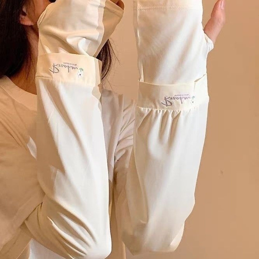 Flower Embroidered Long Ice Si - Cycling Glove 리뷰 및 가격