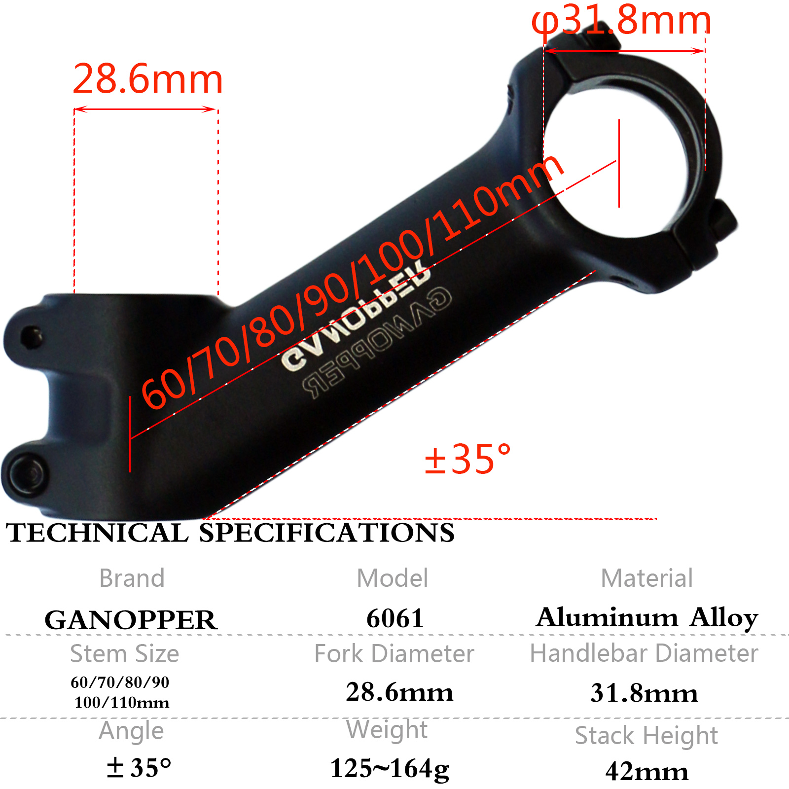 17 25 35 Degree Mountain Bike  - Bike Stem Riser 리뷰 및 가격