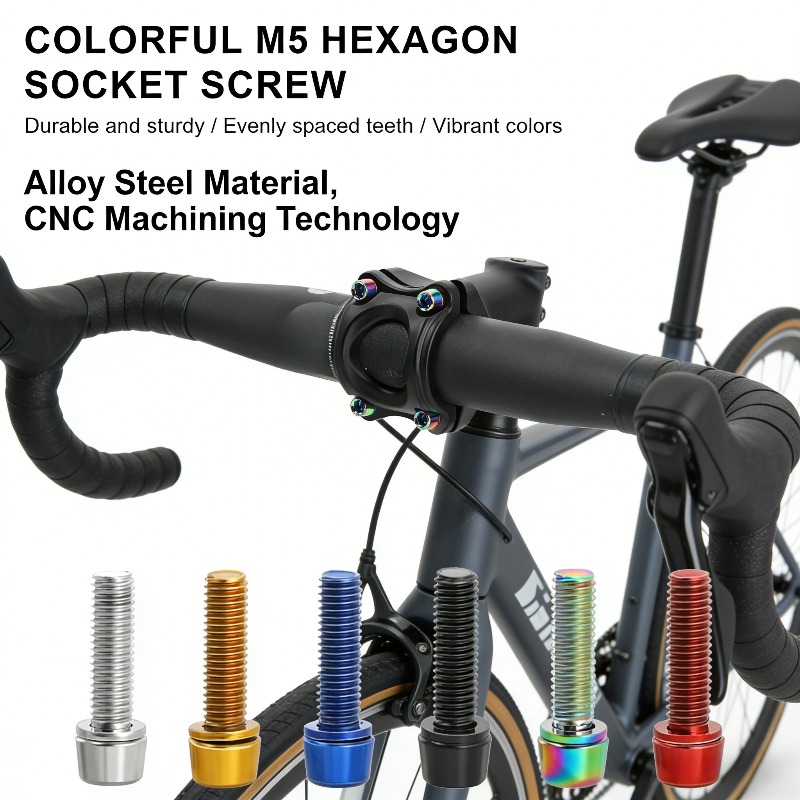 6pcs Set Titanium Plated M5 18 - Bike Stem Riser 리뷰 및 가격