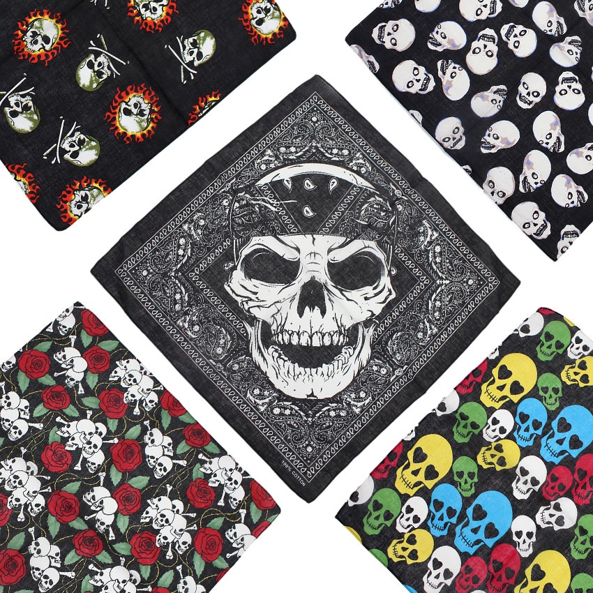 Skull Bandana Square Scarf 100 - Cycle Zone 리뷰 및 가격