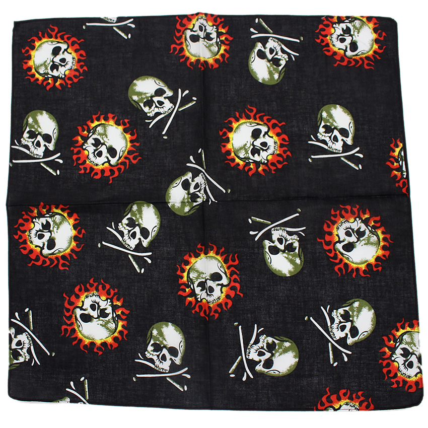 Skull Bandana Square Scarf 100 - Cycle Zone 리뷰 및 가격