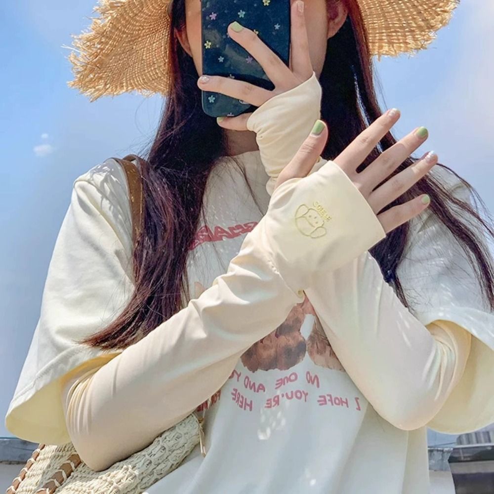 Cute Elastic Long Ice Silk Sle - Cycling Glove 리뷰 및 가격