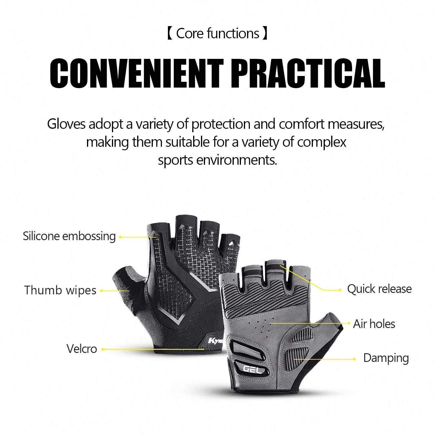 Kyncilor Unisex Half Finger Cy - Cycling Glove 리뷰 및 가격
